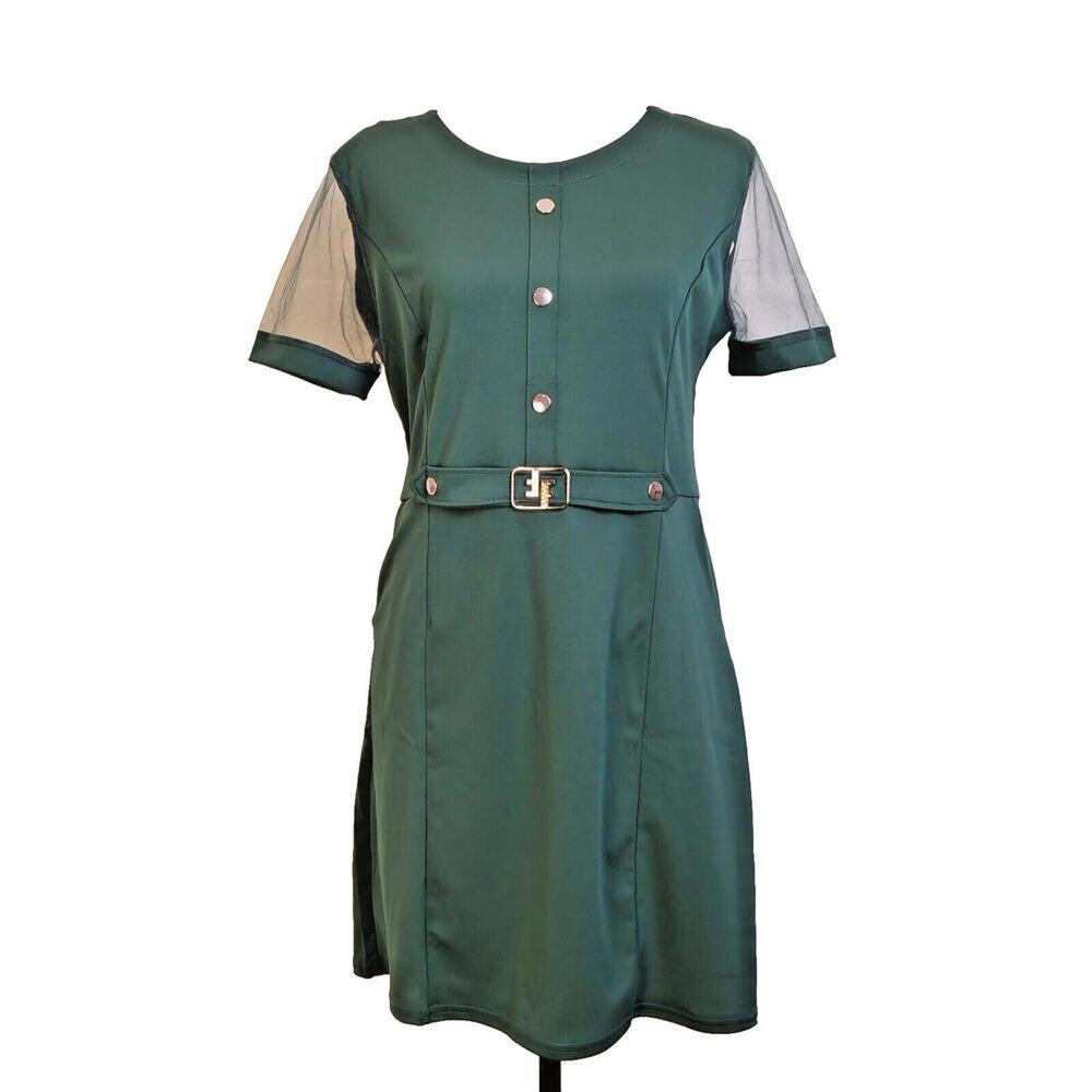 Fashion Size Large (Tagged 3XL) Mini Dress Green New With Tags